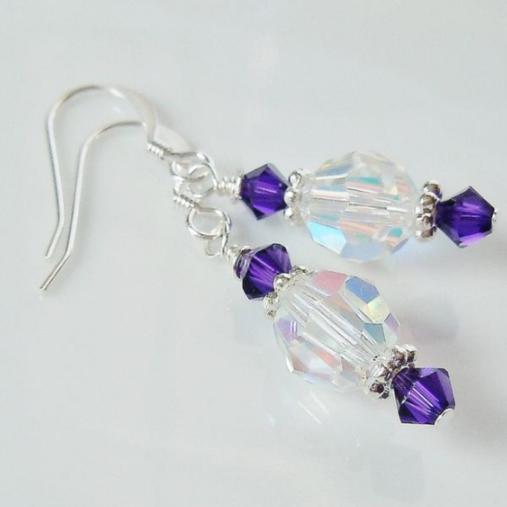 Swarovski Crystal Earings with Sterling Silver